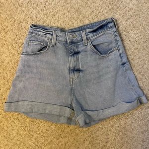 H&M Mom Shorts High Waisted Light Wash